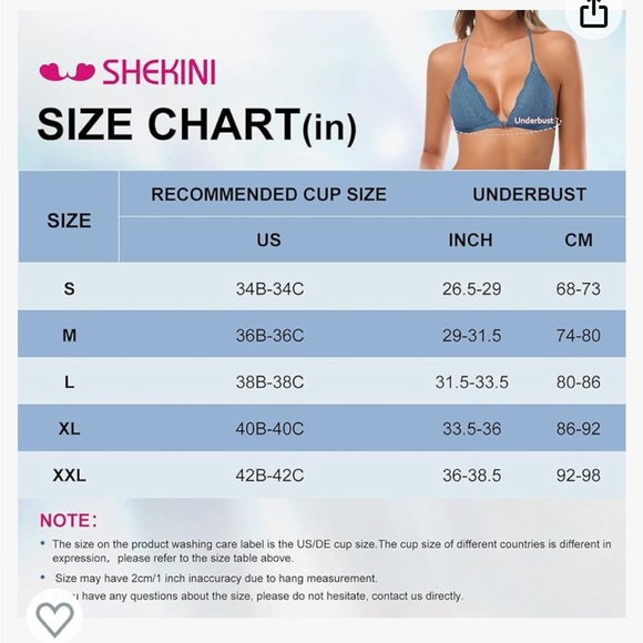 Shekini Women’s embroidered triangle bra. Size Medium. Worn only once! - Picture 2 of 7